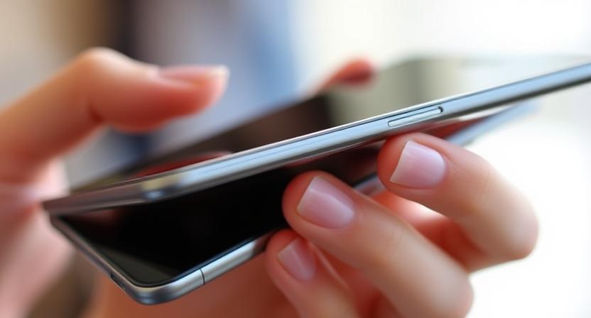 Slim phone in hand